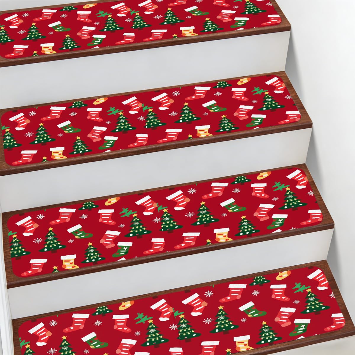 Peldaños antideslizantes Mexpekil de 76x20 cm para evitar resbalones en escaleras de madera
