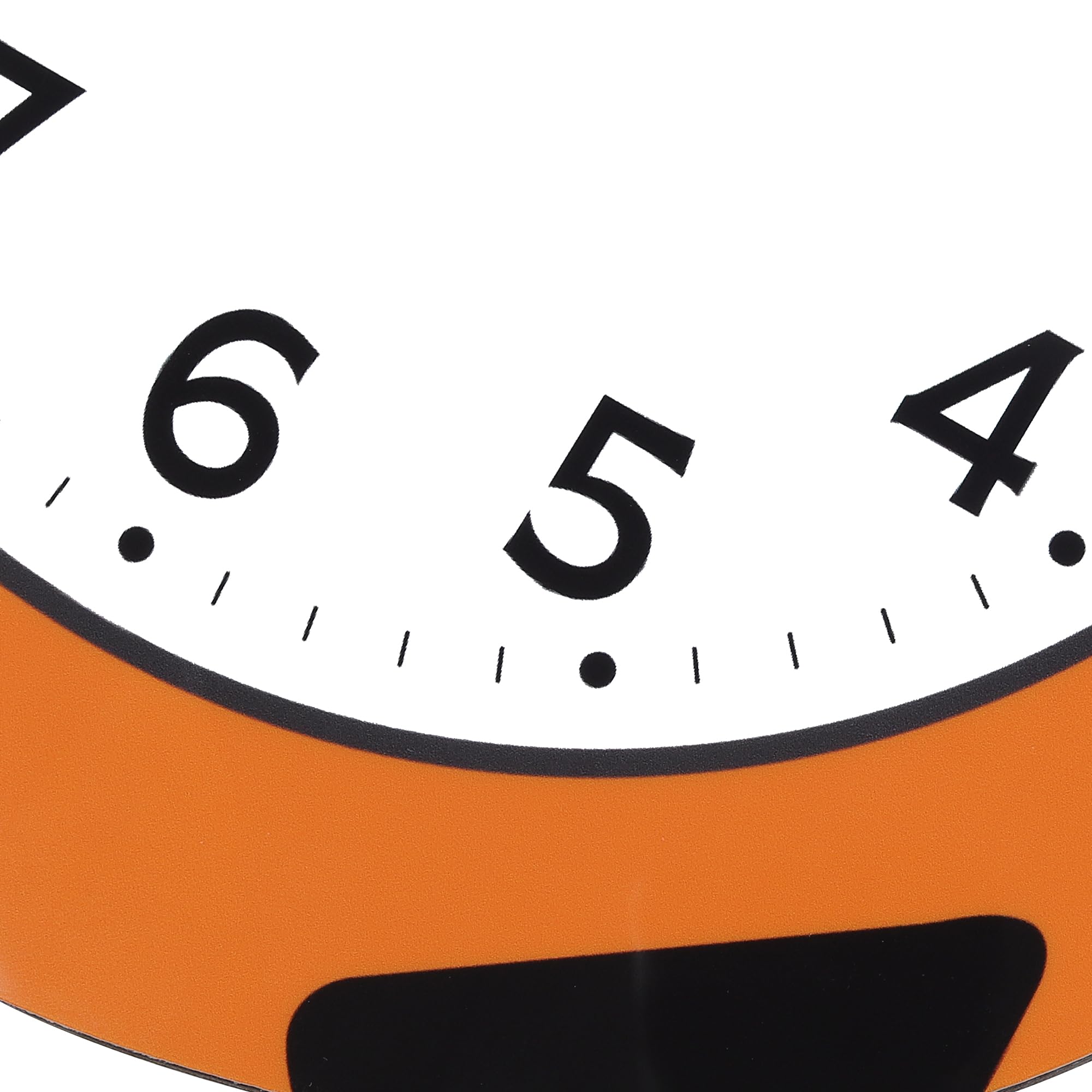 Lafocuse Orologio da Parete Gatto Design Arancione con Pendolo a Coda Mobile, Moderno Orologio da Muro Simpatico Decorativo per Soggiorno Camera da Letto Bambini, 40 x 23.5cm