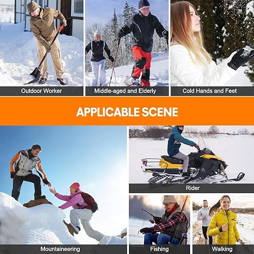 Miniatura 5 de Calcetines calefactables, calcetines térmicos para mujeres y hombres, calcetines eléctricos recargables de 5000 mAh hasta 8 horas, calcetines