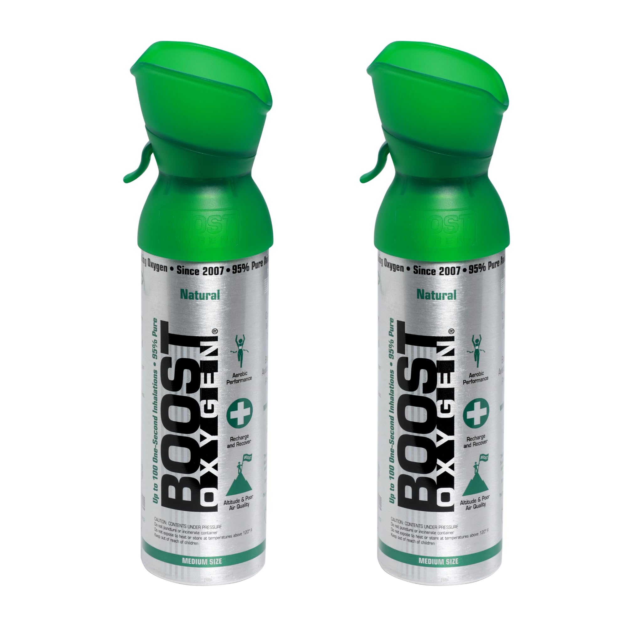 Boost Oxygen Pocket-Größe Neutral (ohne Aroma) 5L-Dose | Atemunterstützung für aerobe Regeneration, Höhe, Leistung & Gesundheit (2er-Pack)