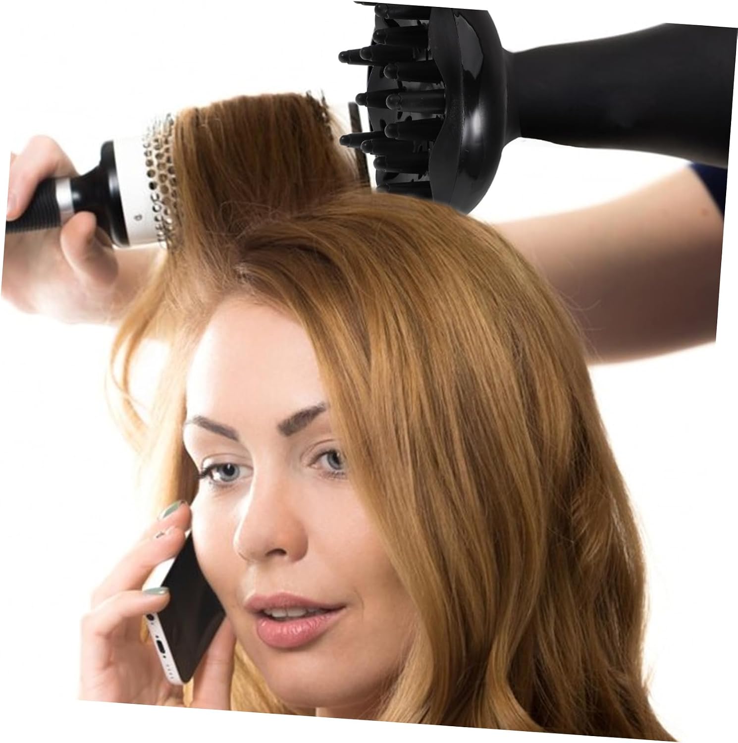 Healeved Universal Hair Dryer Diffuser Diffuser for Blow Attachment for Curly Hair Volumizing Blow Dryer Cover Hairdressing Tool for Salon and Home Use 5.51 x 5.51 x 3.93 in (Black)
