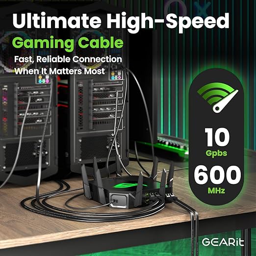 Cable Ethernet Plano Cat7 FTP 3ft Negro GEARit miniatura 7