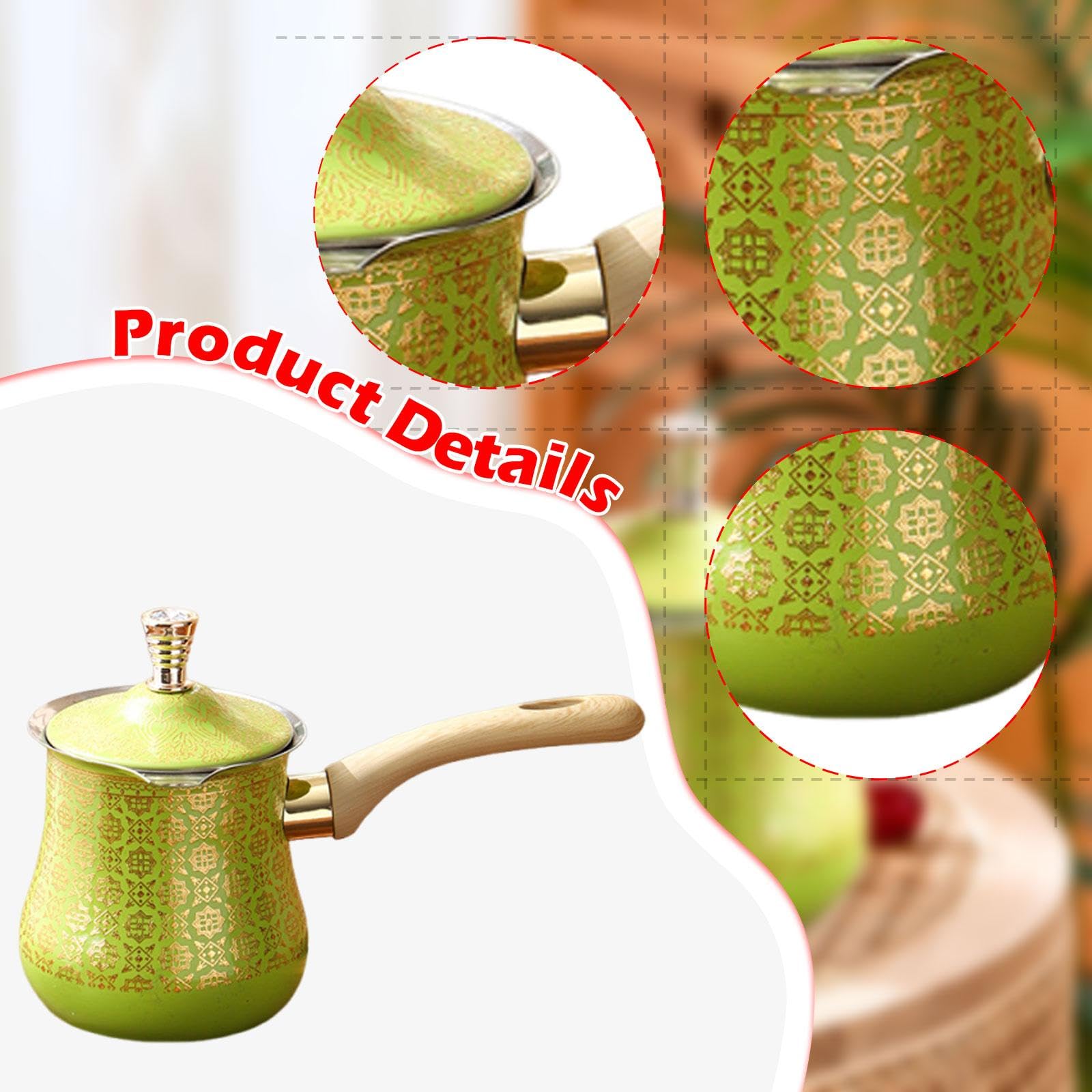 Cafetera, Fácil de Usar, para Cocinas de Inducción, de Acero Inoxidable Verde, Ideal para Camping, Cocina O Restaurante, tal como se describe, 900ml