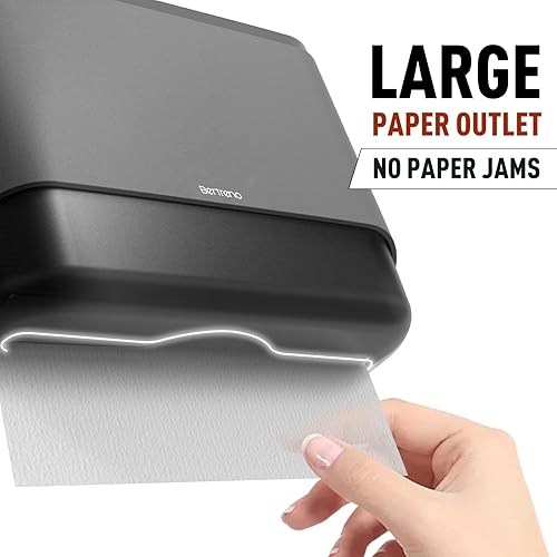 Miniatura 2 de Dispensador de toallas de papel para montaje en pared, dispensador de toallas de papel multipliegue con cerradura de llave, soporte comercial para