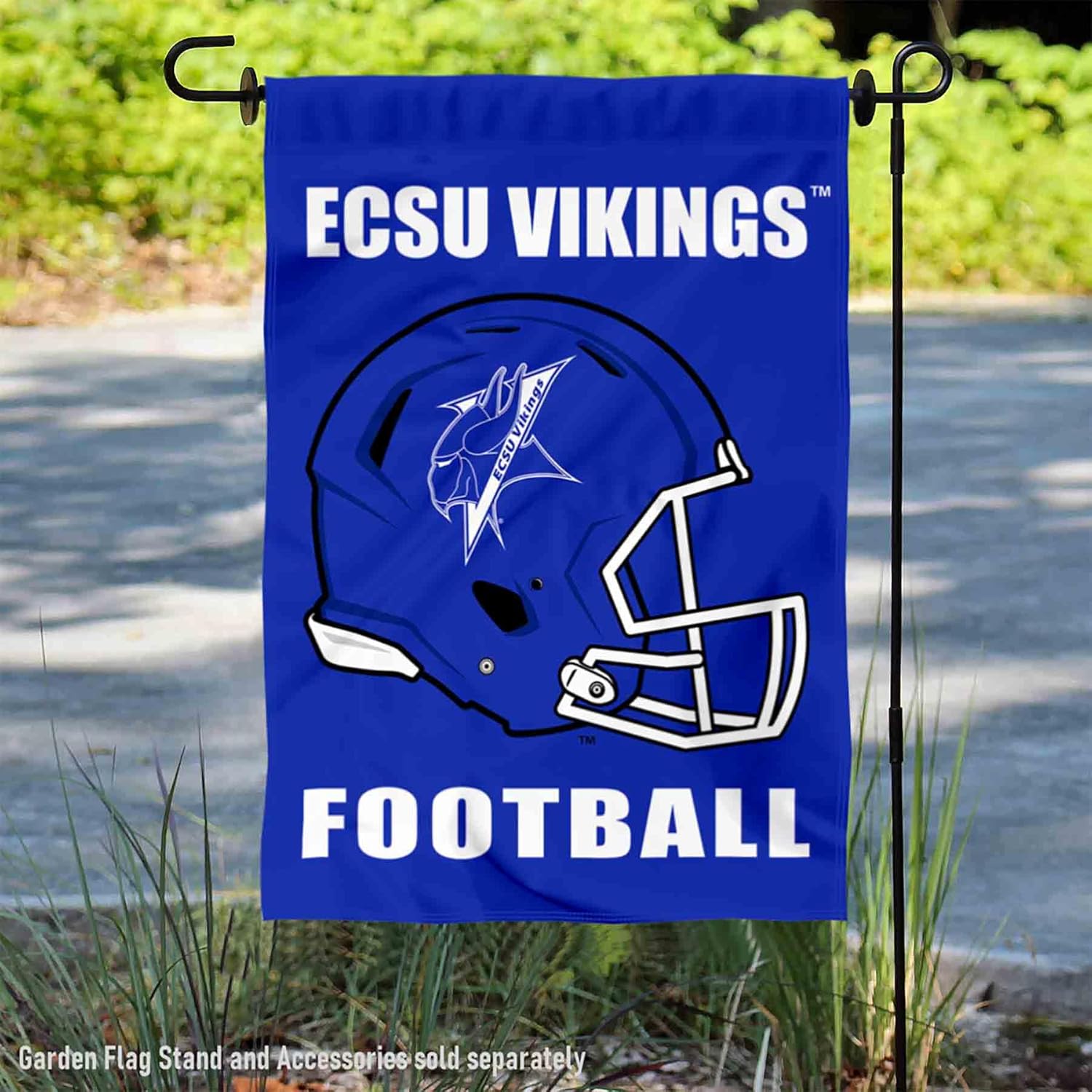 Elizabeth City State Vikings Football Helmet Garden Yard Flag - Image 2