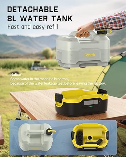 Miniatura 4 de Fanttik NB8 Nano pulverizador eléctrico inalámbrico portátil con tanque de 2.1 galones, cabezal de pulverización retráctil, batería de litio de 2600