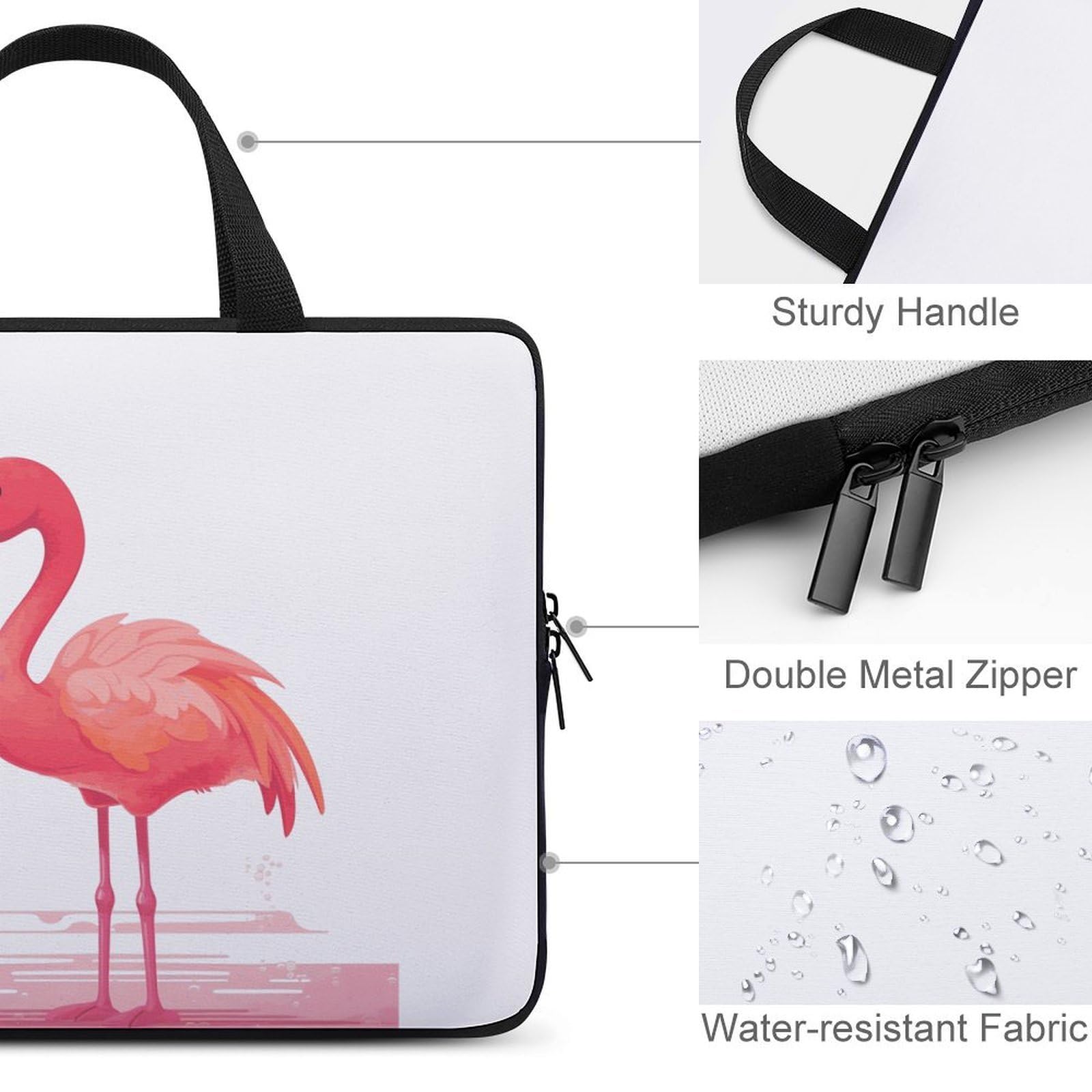 Custodia per computer portatile da 17", ultra sottile, leggera e impermeabile, in neoprene resistente, con cinghia da polso