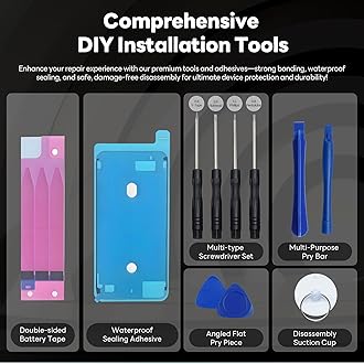 Battery Compatible with iPhone 7 Plus, Long Lasting Super Capacity 12000mWh Replacement Battery for iPhone 7 Plus A1661, A1784, A17785, A1786, 0 Cycle Li-Polymer, with Repair Kit