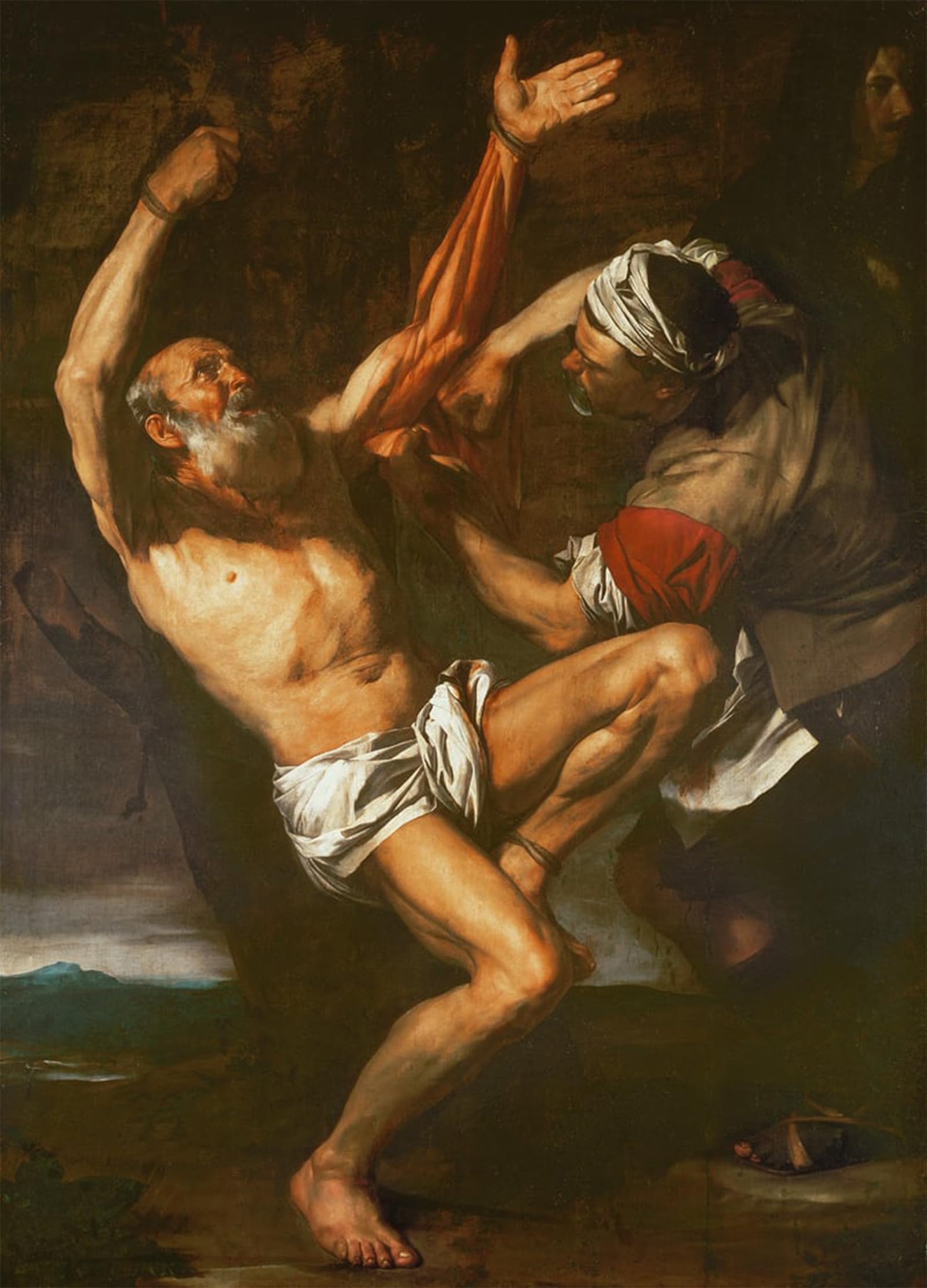 ARTXLXXBN Famous Print Painting Colorful Art Print the Martyrdom of St Bartholomew by Jusepe De Ribera Canvas Art Decorations for Home Decor 60x90cm