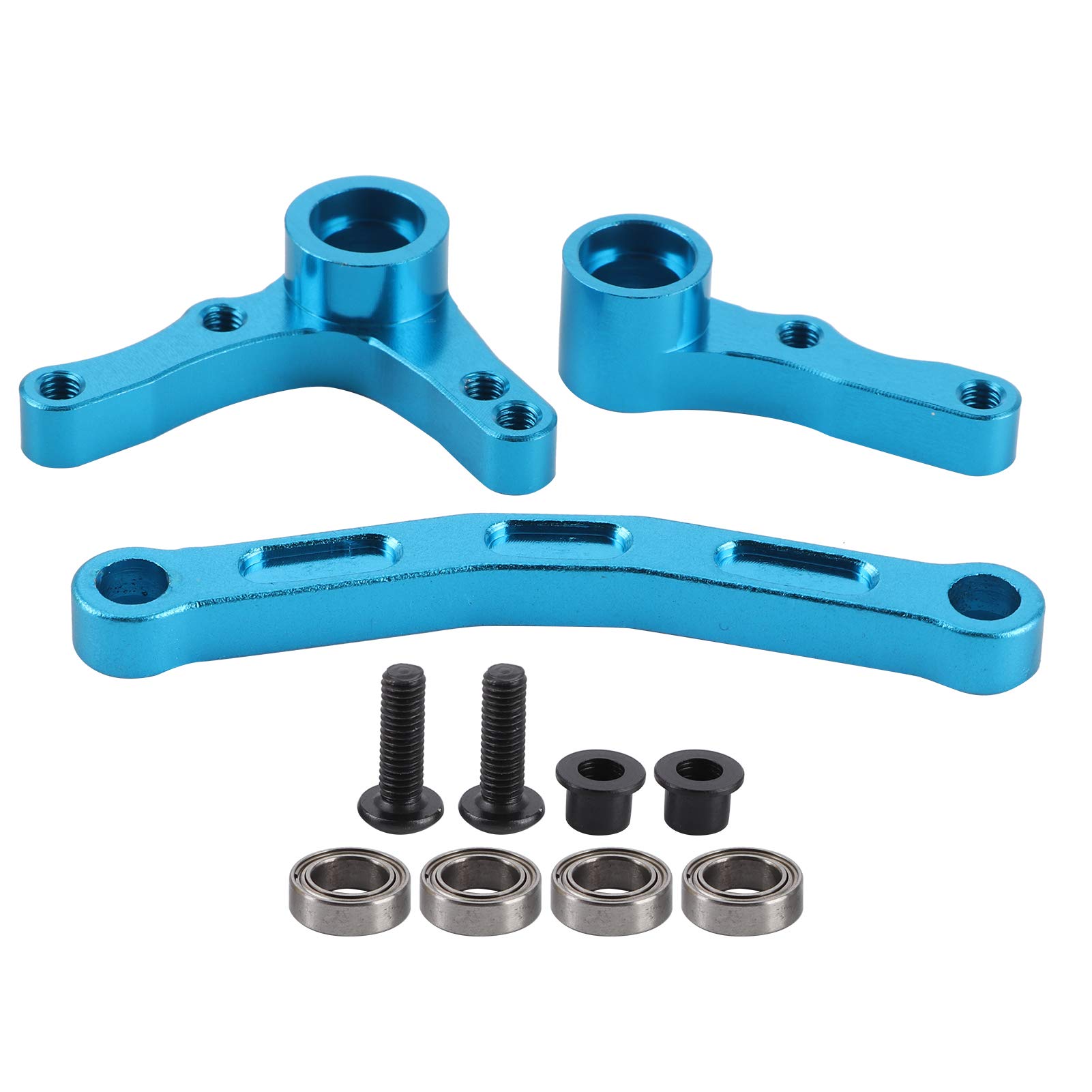 RC Steering Components, Aluminum Alloy RC Steering Assembly Convenient Excellent Performance for REDCAT 1/10 XTE Remote Control Car for RC Car Users(Blue)