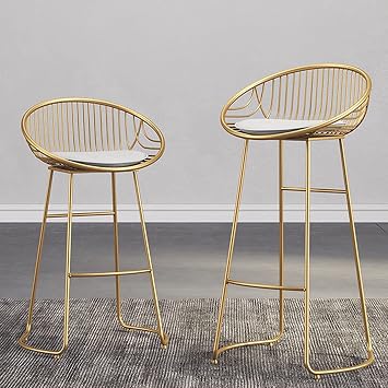 Modern Bar Stools Set Counter Height Dining Chairs Bar Stools Set of 2 Velvet Upholstery Counter Height Chairs Stools with Back and Footrest(Grey,75cm)