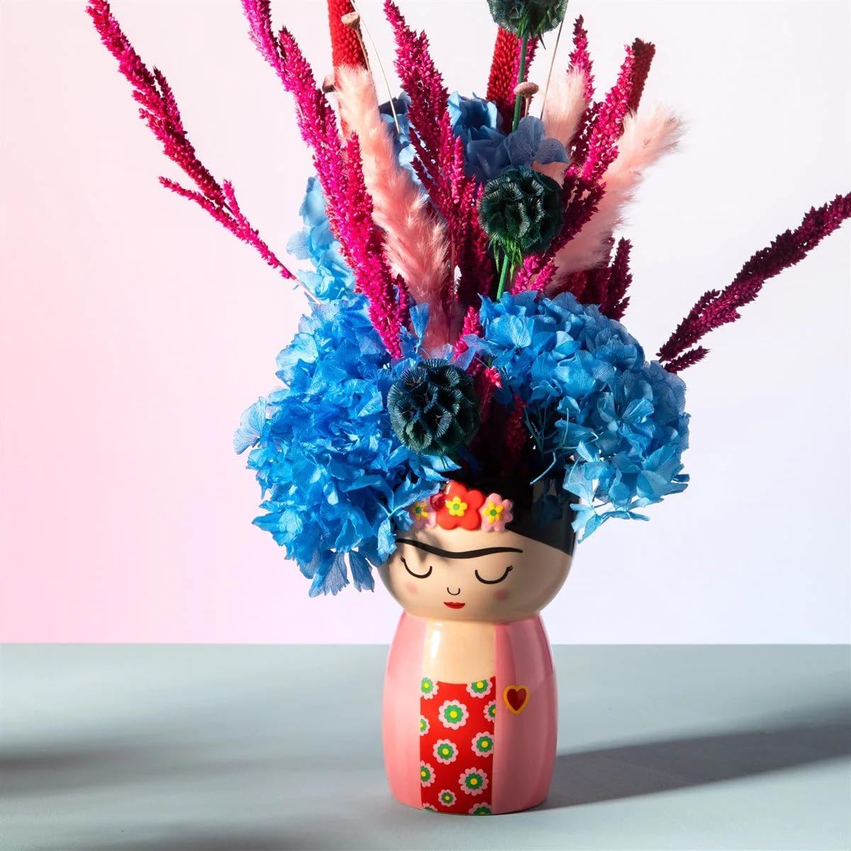 Sass & Belle Frida Body Shaped Vase Small, Red, Pink, Green, Yellow - Image 3