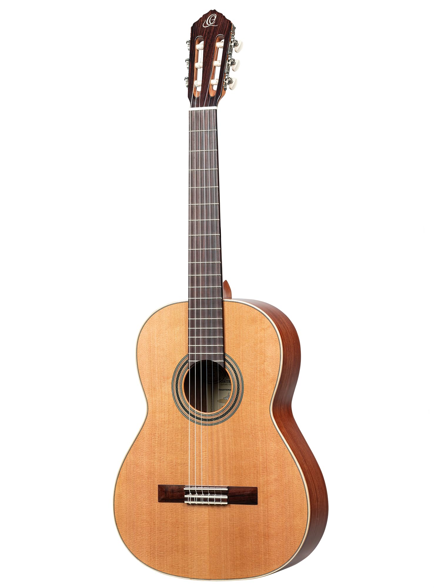 Ortega Traditional Series - Chitarra con corde in nylon, realizzata a mano in Spagna, con custodia professionale (R18G)