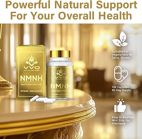 Miniatura 5 de Suplemento NMNH 1000 mg - 120 cápsulas  Alternativa NMN  Apoya el antienvejecimiento, la energía celular y la reparación, el metabolismo y el