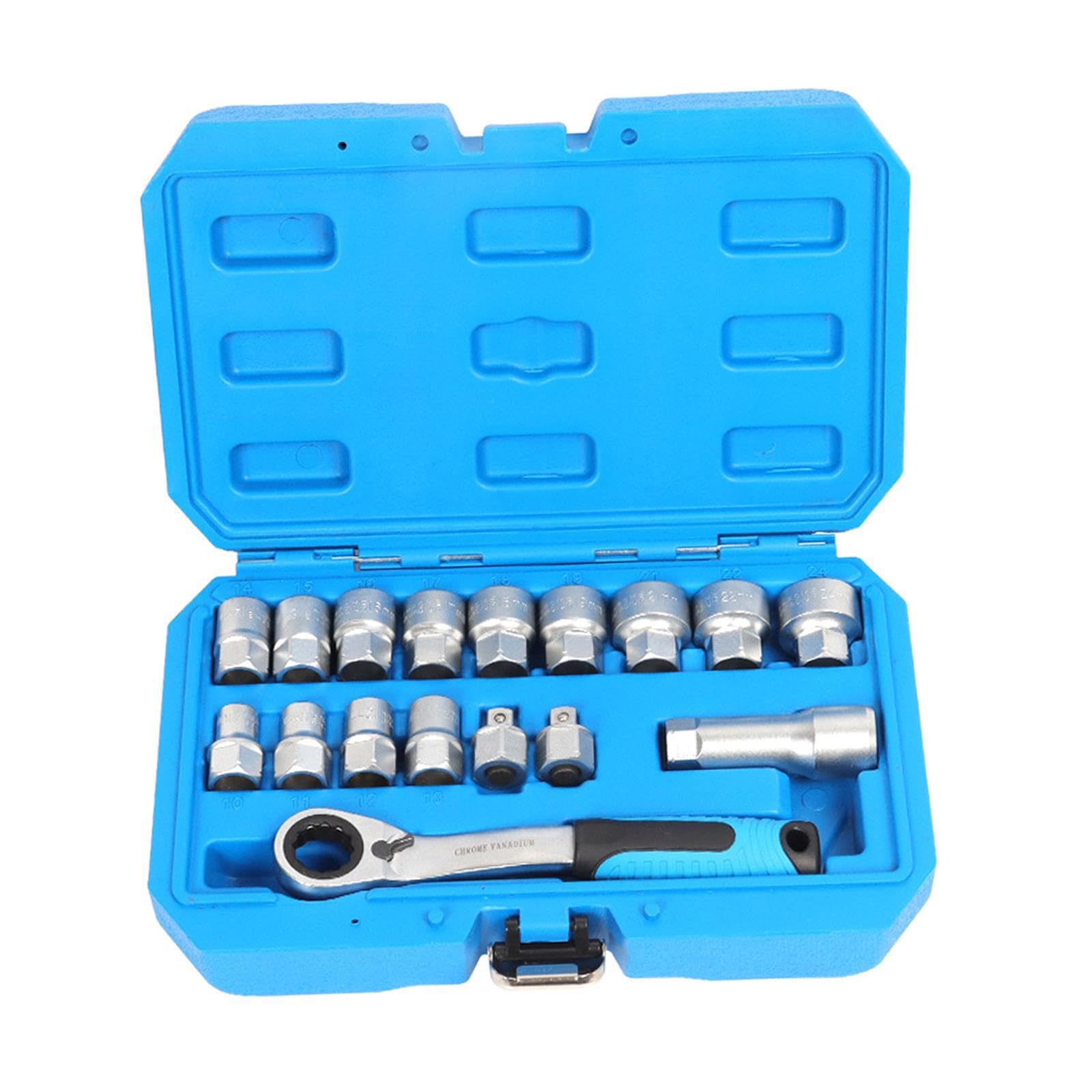 Kit di attrezzi per meccanici, organizer portatile, chiave a bussola, set di chiavi a cricchetto per auto, biciclette, utensili manuali, chiave in acciaio, cricchetto
