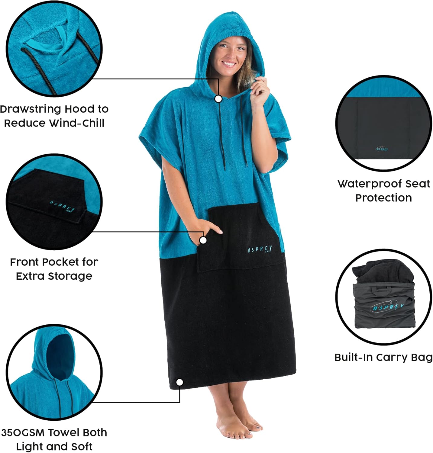 waterproof towel poncho