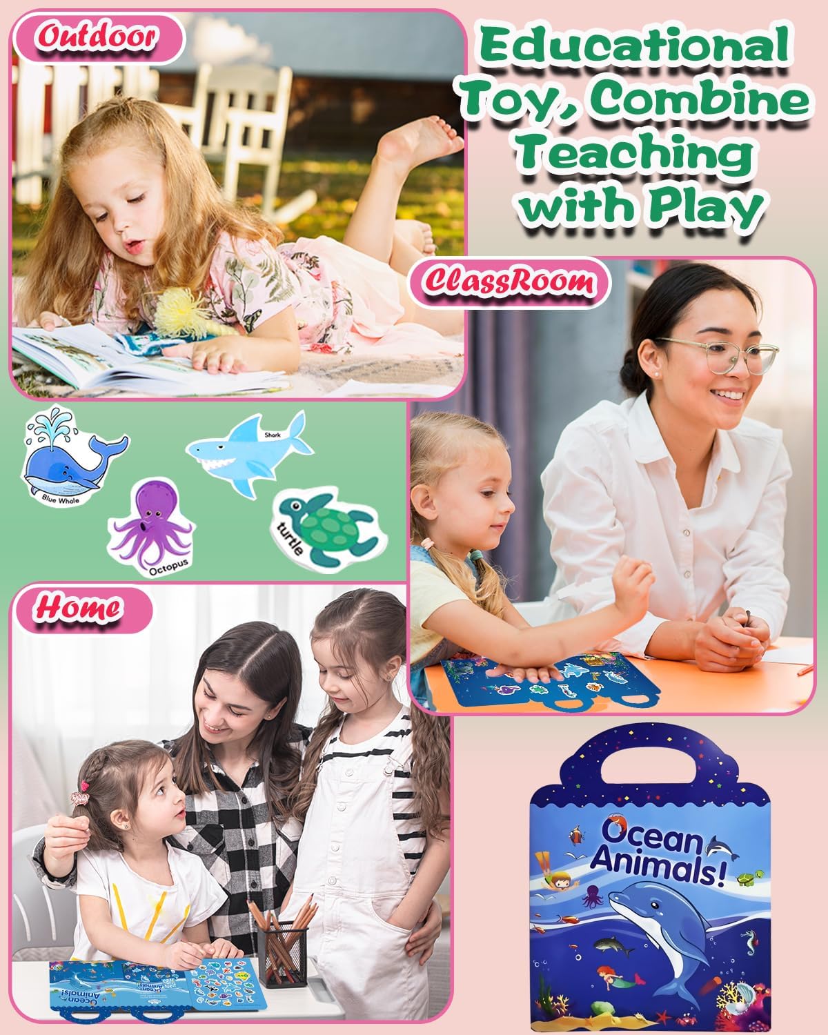 4 Libros De Calcomanías Reutilizables Para Niños - Mom To Mom