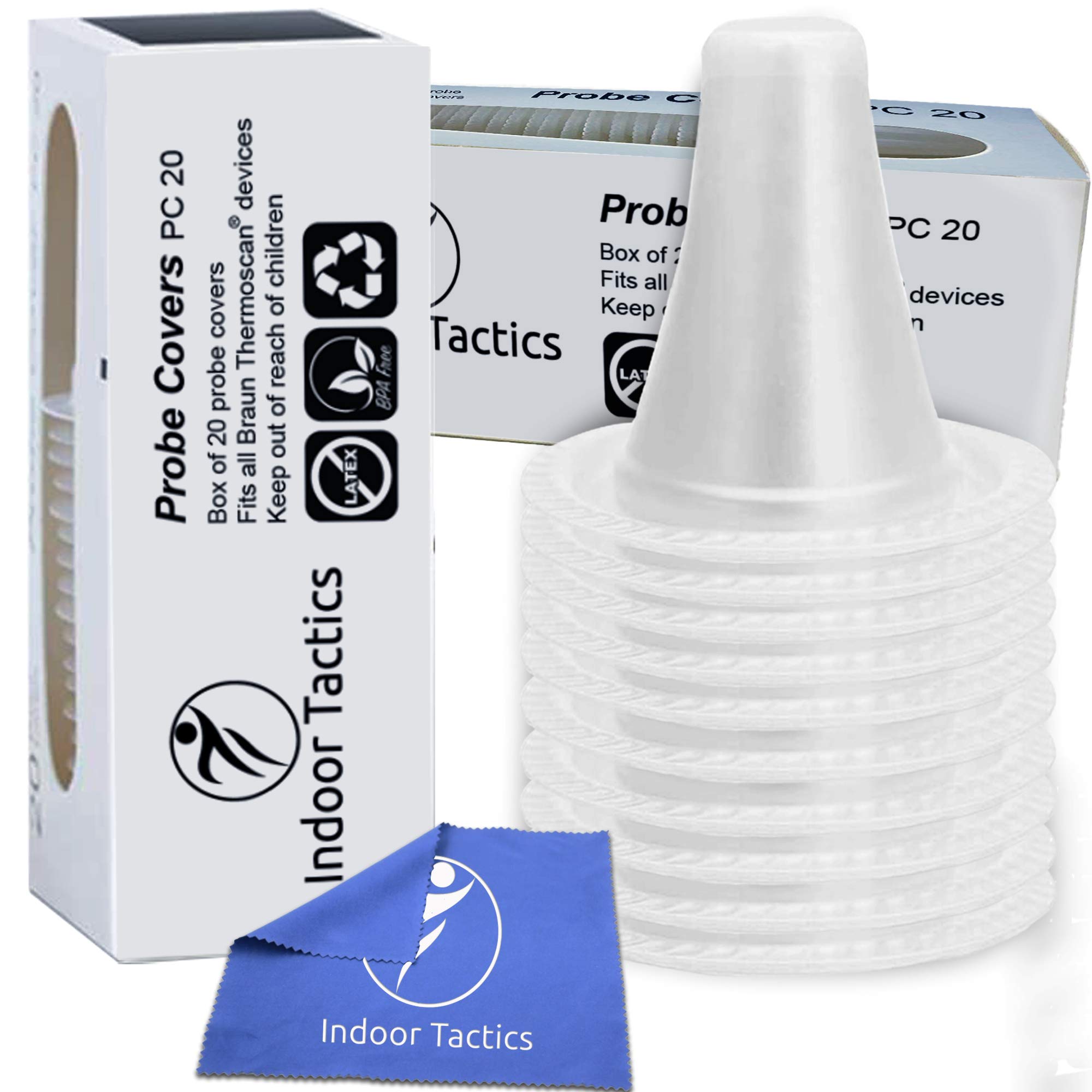 60X Ear Thermometer Covers Lens Filters Refill Caps for All Braun ThermoScan Models and Other Types of Digital Thermometers, BPA Free and Disposable for Braun Thermoscan
