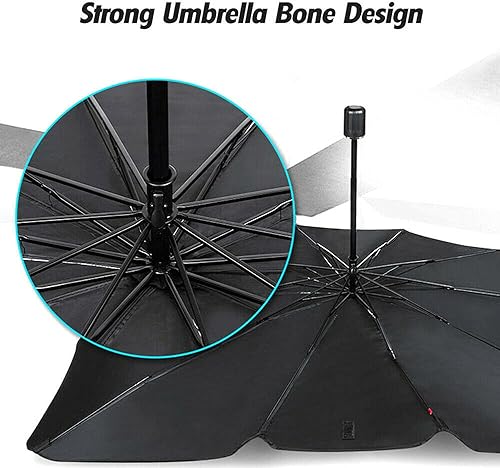 Miniatura 6 de Protector de parasol para ventana delantera de automóvil, protector solar para automóvil, accesorios de protección interior para parabrisas (grande)