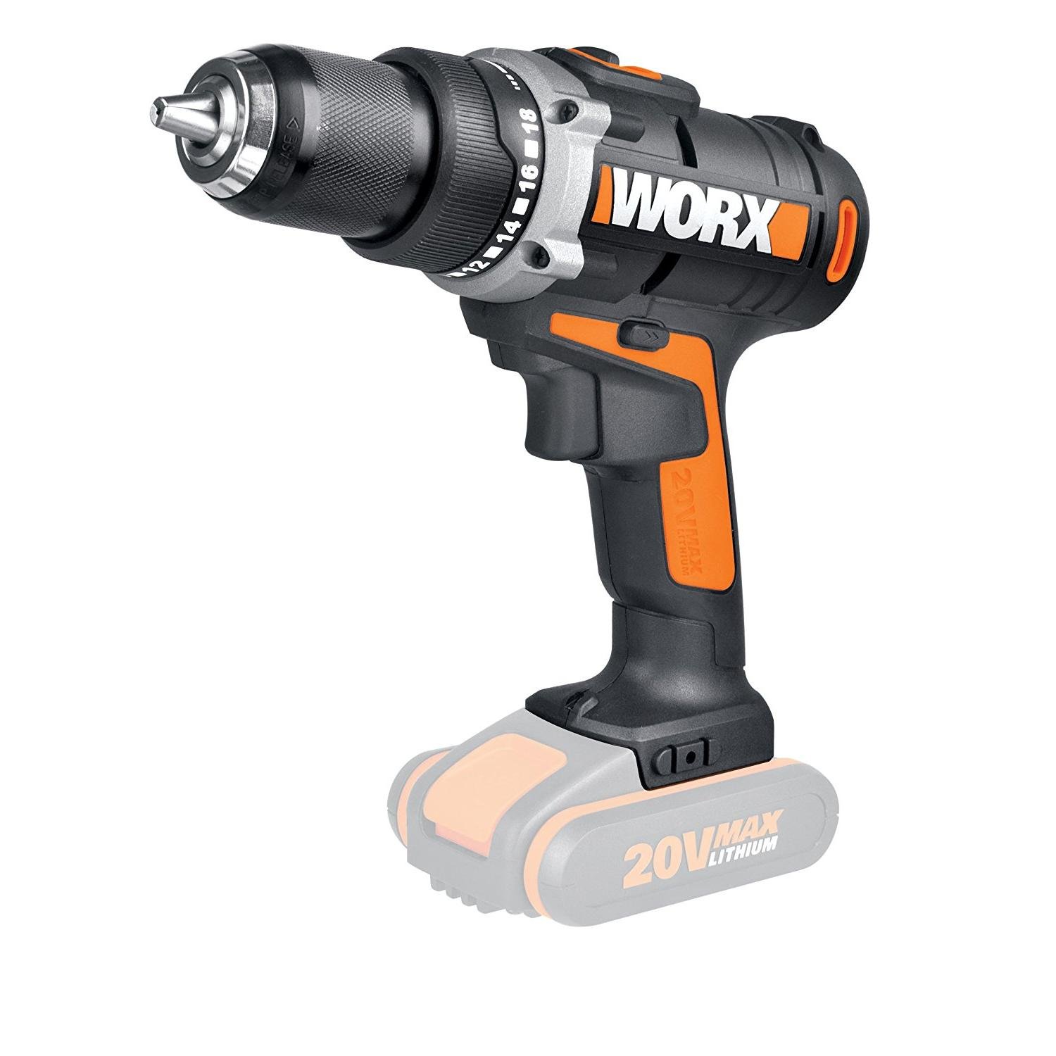 Taladro Atornillador 20V WORX | PowerShare | WX183.9 - Sin batería, ni cargador | 2 velocidades, luz LED