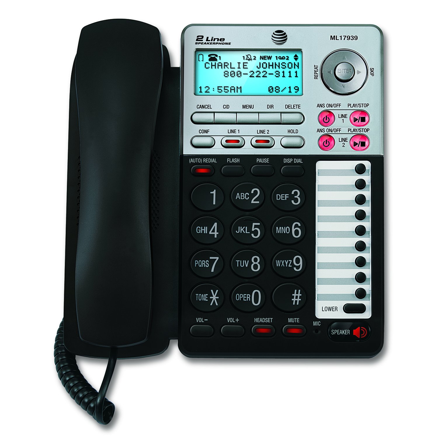 VTech AT&T ML17939 ML17939 Two-Line Speakerphone with Caller ID and Digital Answering System