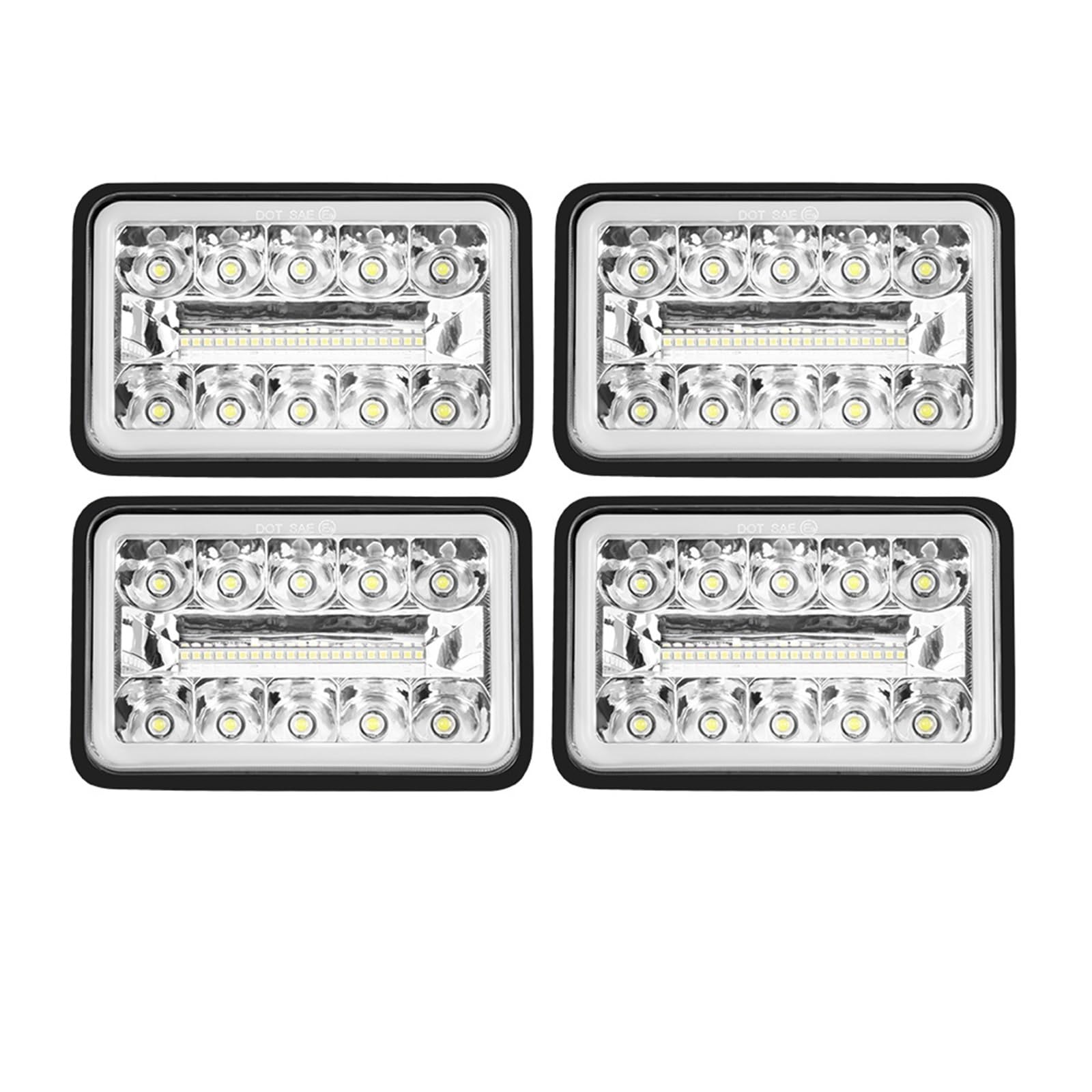 Per Fari LED 4x6 Per Camion Auto DRL Indicatore di Direzione
