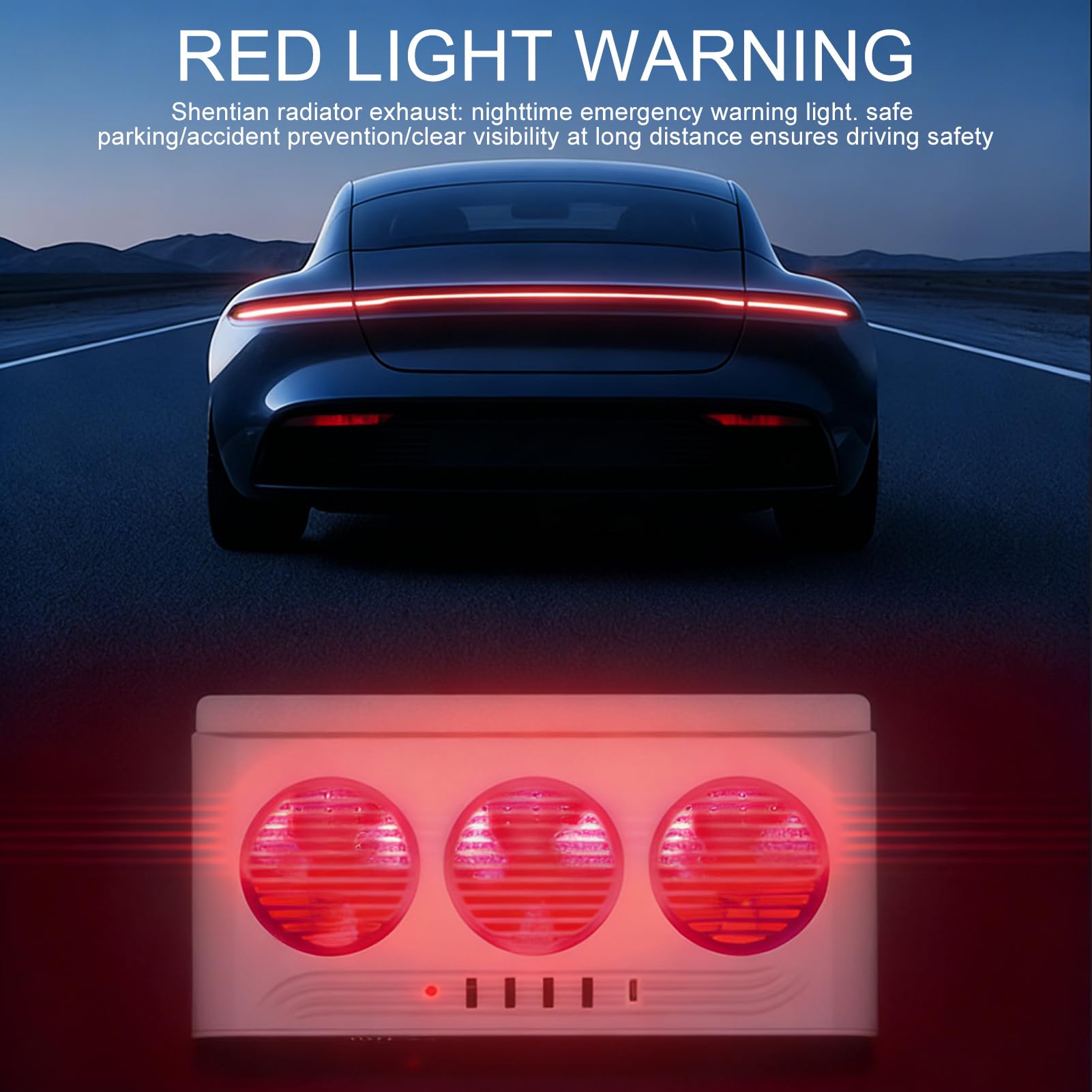 Generico Ventilatore Solare per Auto - Depuratore d'Aria con a LED a Tre Uscite,Ventilatore da Auto | per Viaggi in Camper SUV Furgone Camion Strada Giornaliero