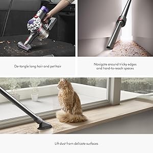 Dyson V8 Plus Cordless Vacuum, Cleans Hard Floors and Carpets, Detangles, Converts to Handheld, 115AW, 2 Power Modes, Up to 40 Minutes