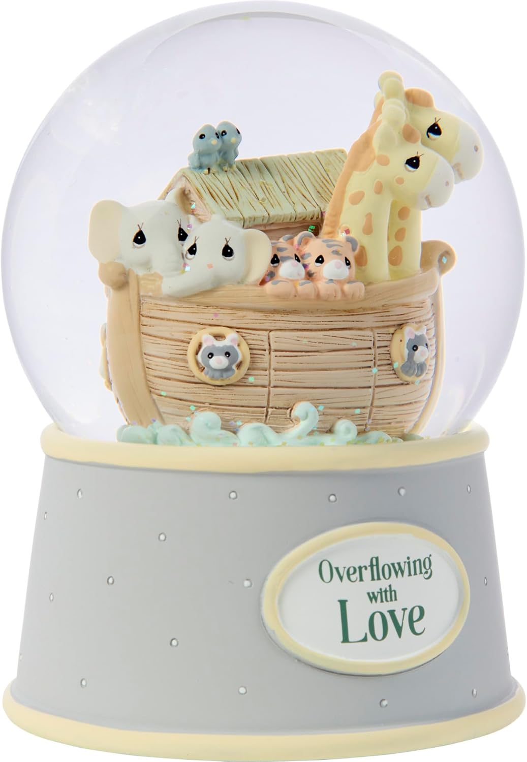 Precious Moments "Overflowing with Love" Noah's Ark Inspired Musical Resin Snow Globe, Sentimental Nursery Décor, Ideal Baby Shower or Holiday Figurine Gift, 173432 - Image 3