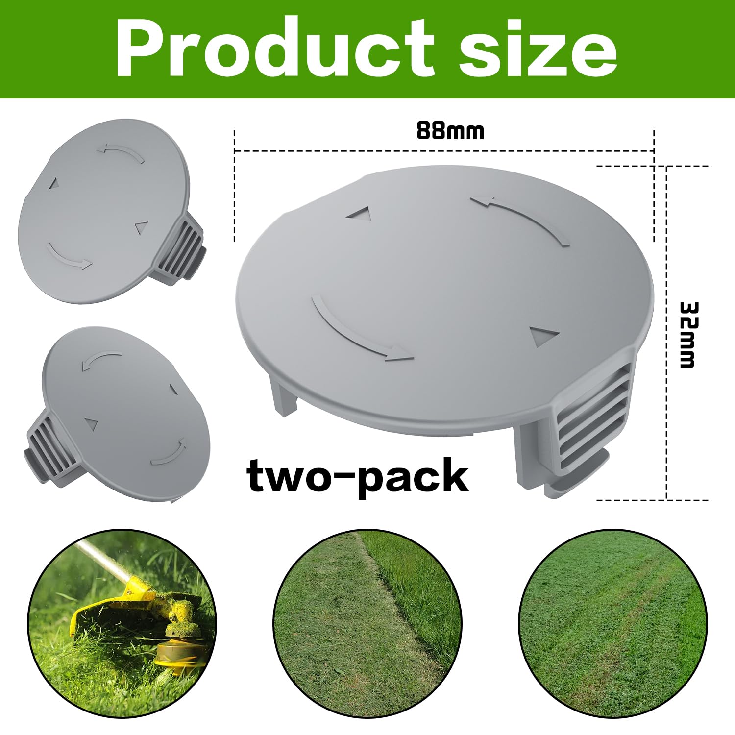 Cappucci Per Bobina Tagliaerba Bosch - 3 Pezzi, Compatibili Con Universal GrassCut 18v-26/260