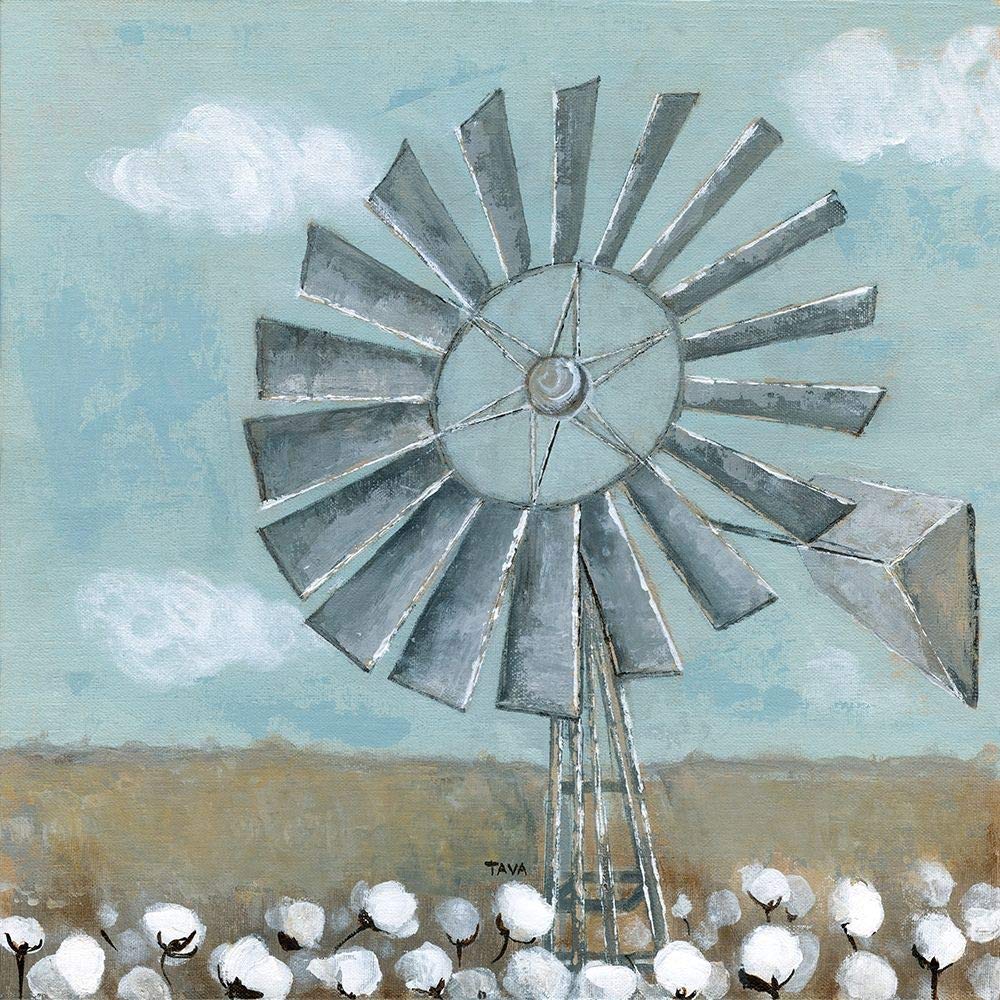 Mill Creek Farm Windmill by Tava Studios - 16x16 Art Print Poster
