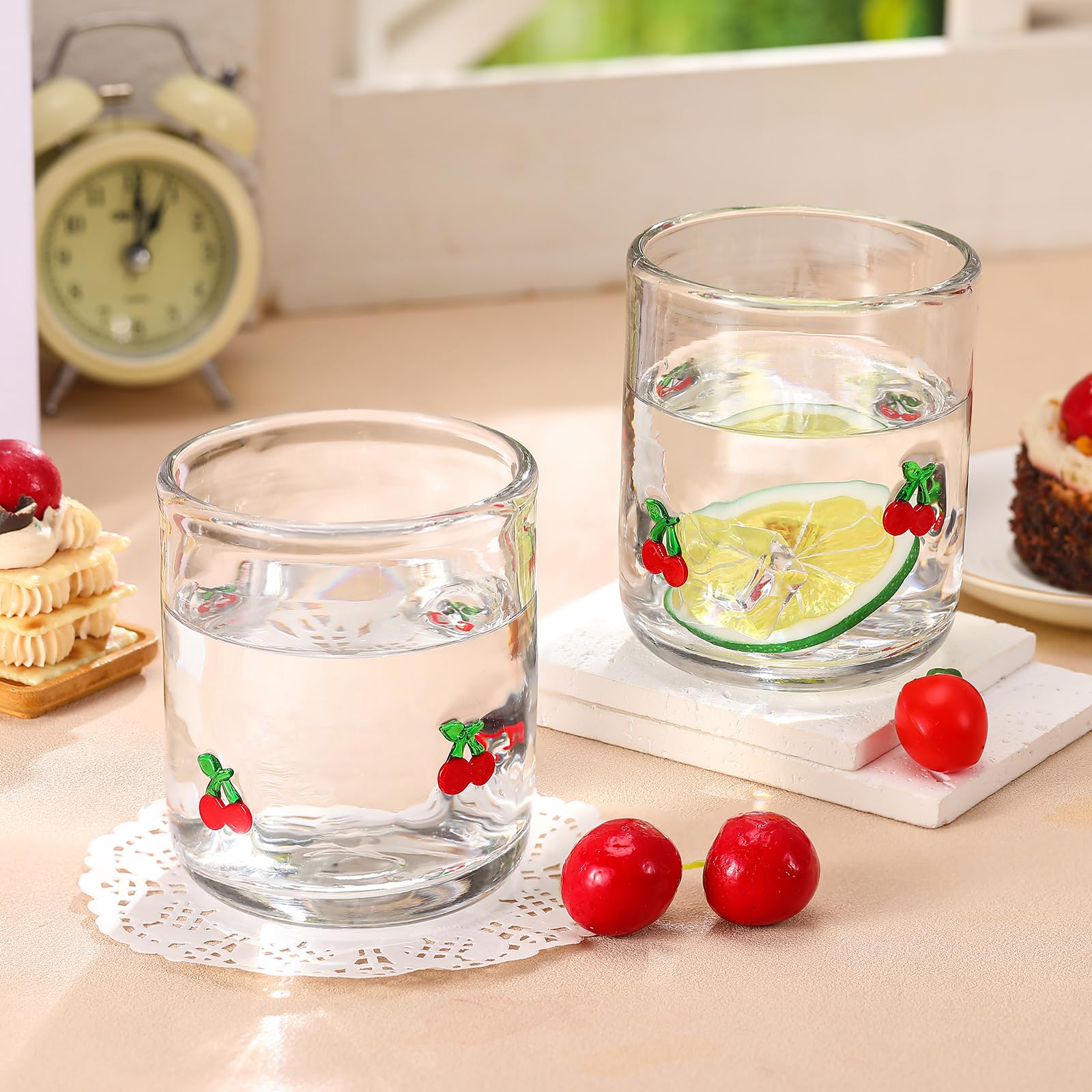 Red Wine Glass, Creative Clear Juice Glass With Straw, 10.8 Oz...