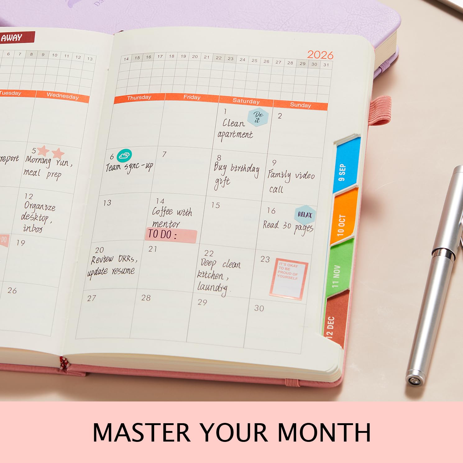Daily Planner 2026: One Page Per Day From January 1st To December 31st |365 Days| Large Print 8.5"x11". Pink Cover: Zea Gordon