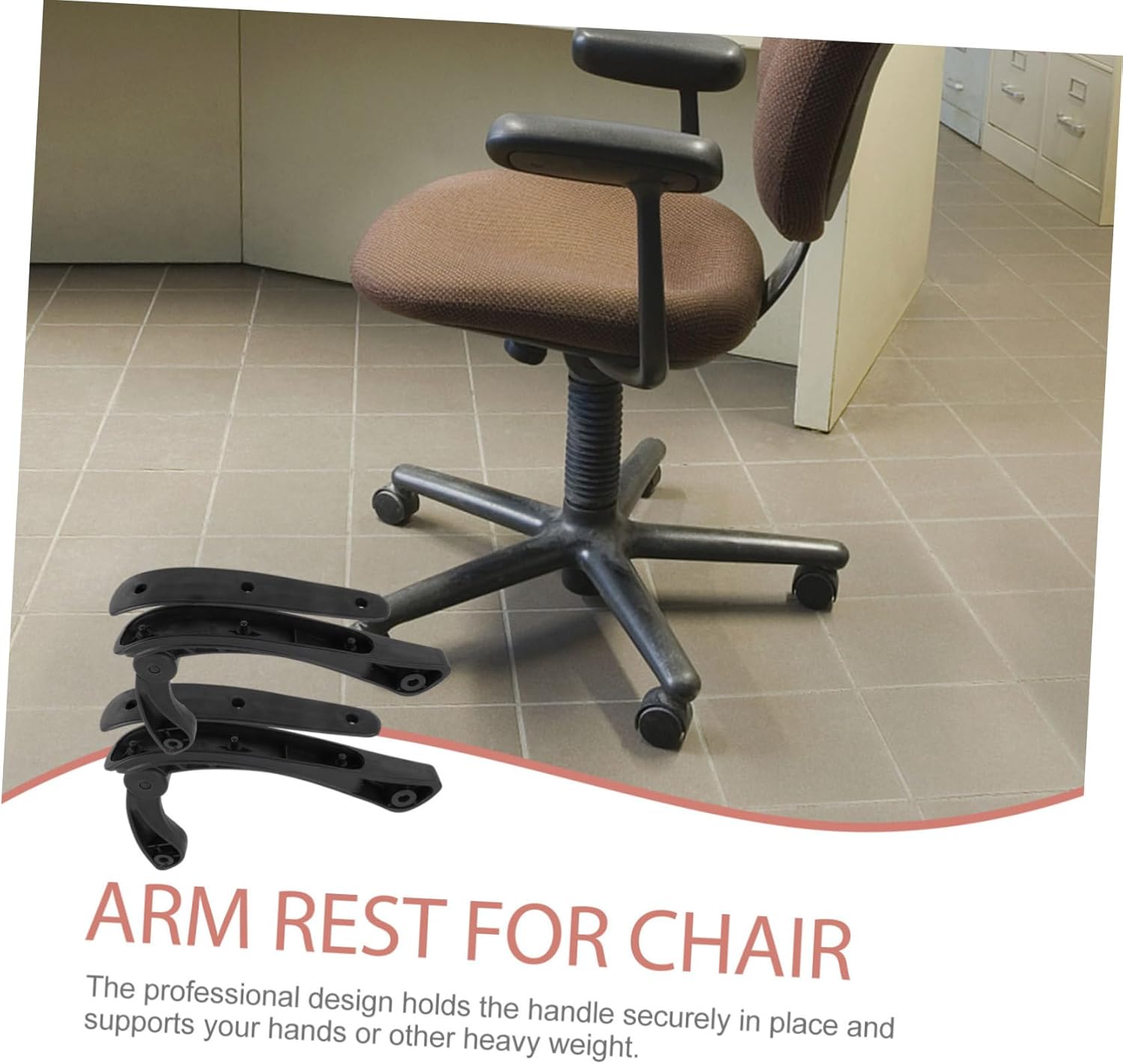 NUOBESTY 2pcs Office Chair Arm Accessories Sturdy Armrest Replacements for Task High Ergonomic Chairs