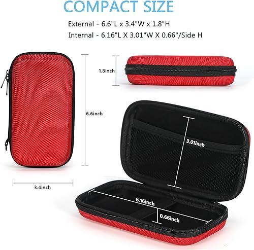 Vista 3 de Estuche Duro Protector de Viaje, GLCON Organizador Electrónico para Banco de Energía Anker/Jackery/RAVPower, Estuche de Transporte Antigolpes de EVA