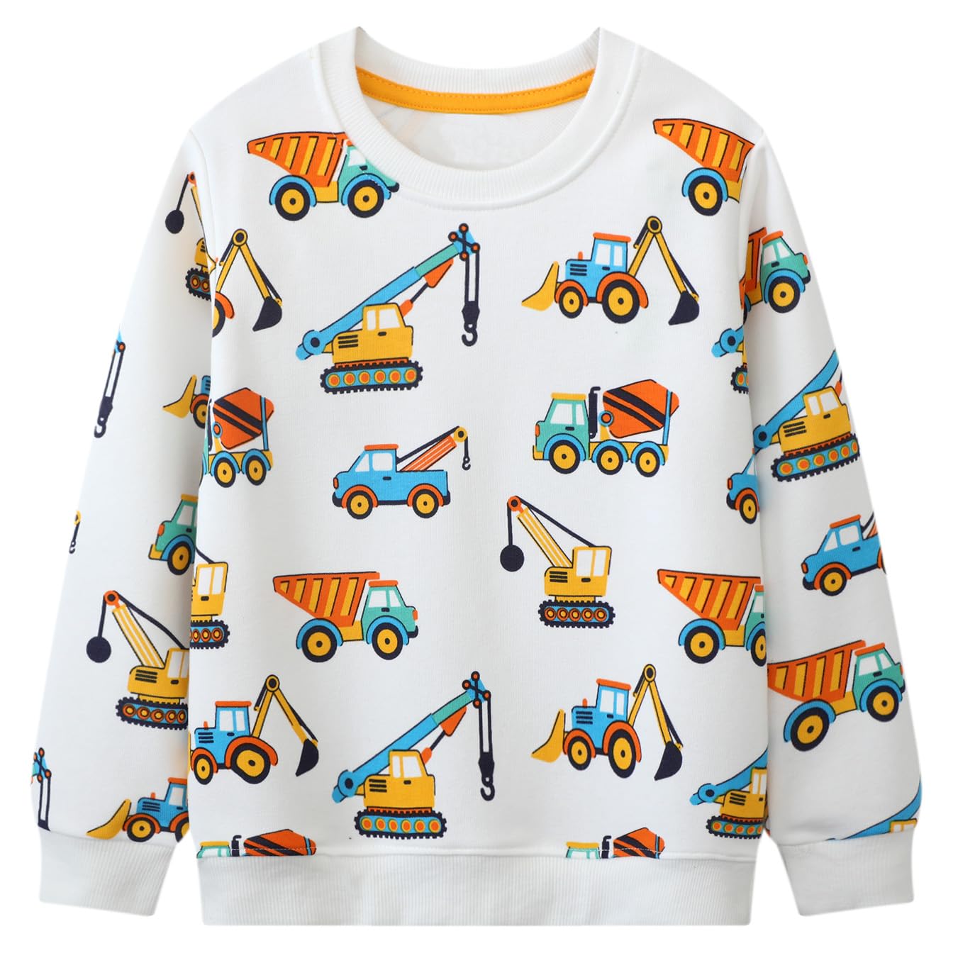 Toddler Boys Sweatshirts Kids Cotton Long Sleeve Crewneck Pullover Cartoon Print Shirts 2-7T