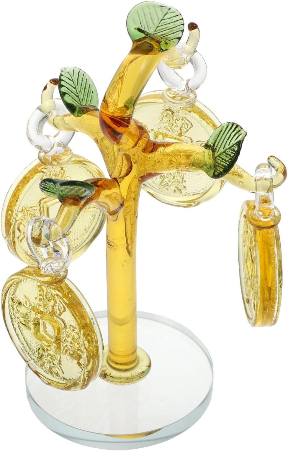 SEWACC Feng Shui Money Tree Golden Fortune Tree Feng Shui Tree Bonsai Coin Tree Decoration for Luck and Wealth Feng Shui Ornament Bonsai Yellow