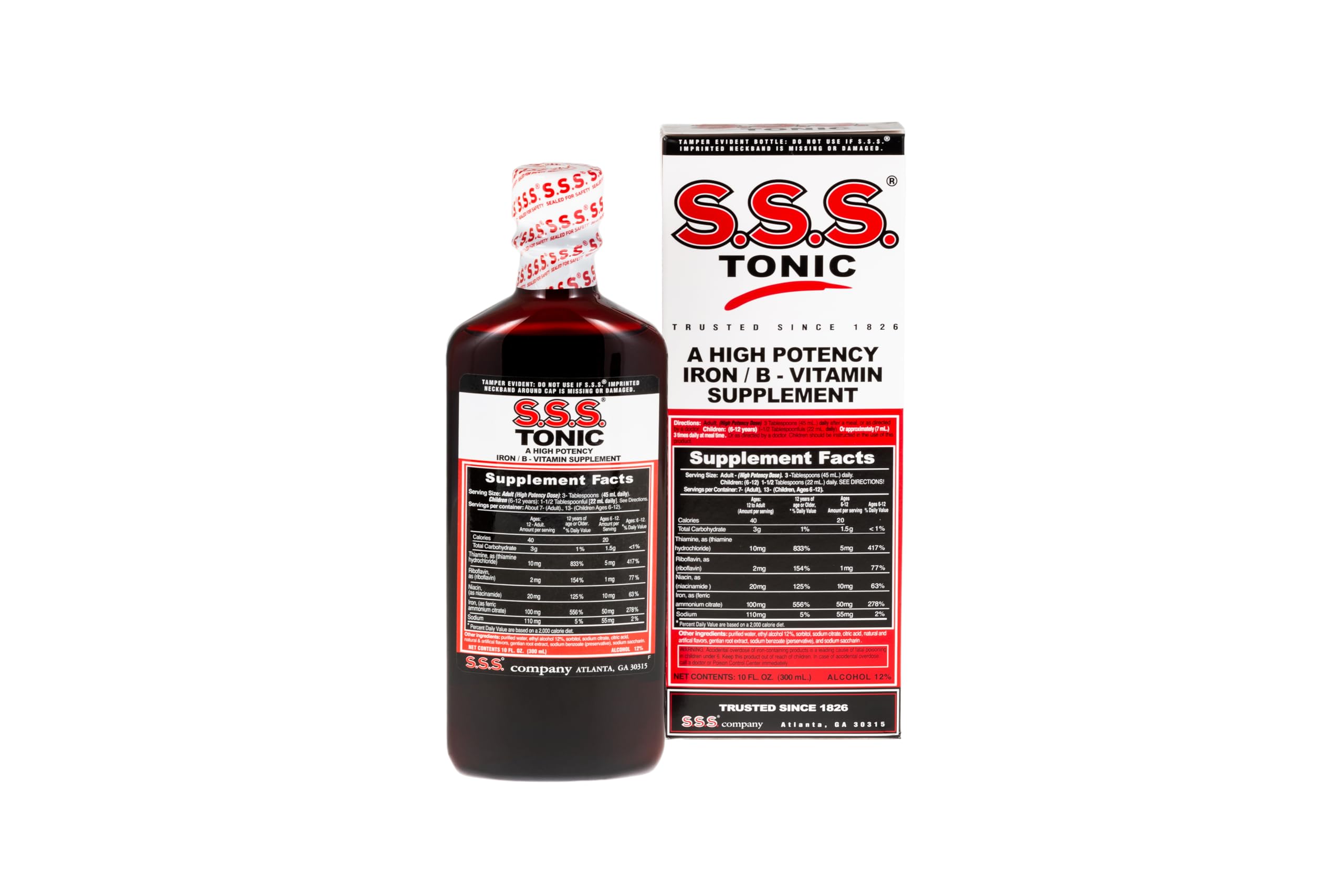 S.S.S. Tonic, Iron and Vitamin B Supplement, High Potency Vitamins, Bottle,10 Fl Oz (Pack of 1)