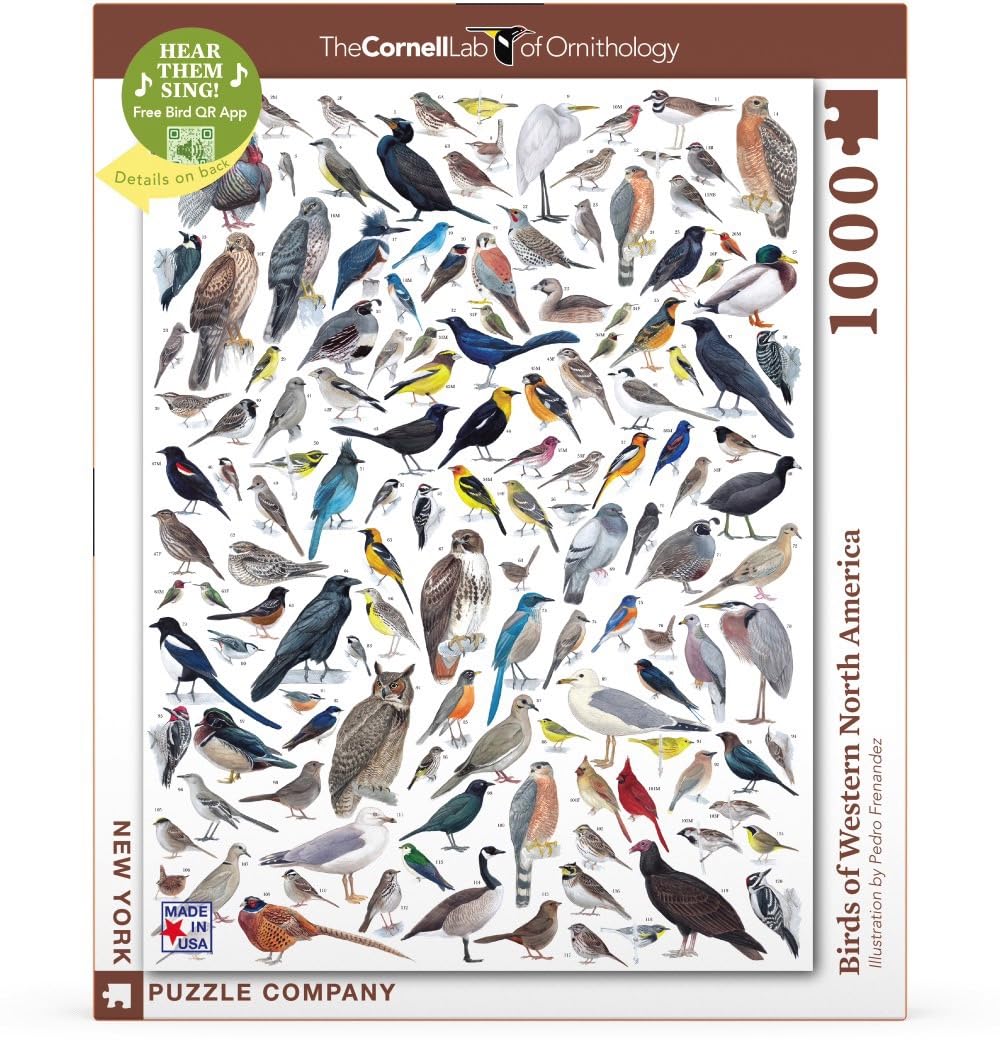 New York Puzzle Company - Cornell Lab Birds of Western North America - 1000 Piece Jigsaw Puzzle