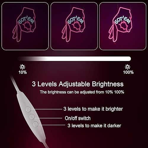 Miniatura 2 de Letrero de neón GOT EM para decoración de pared, letrero de tenis GOT EM con interruptor regulable, decoración LED de neón para zapatos, barra de