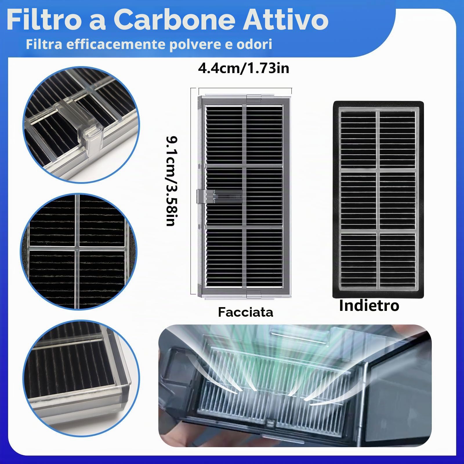 Accessori per Dreame L40 Ultra /X40 Master/L10s Ultra Gen 3/L50 Ultra AE,Mova P70 Pro Ultra/Mova P50 Pro Ultra/Mova P10 Pro Ultra,5 Sacchetti per la Polvere al Carbone Attivo