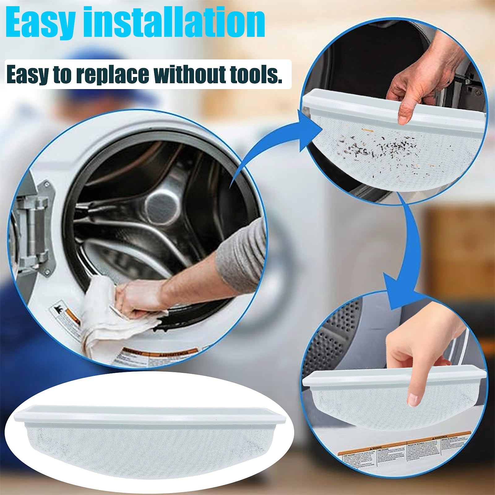 Front Load Lint Screen Washing Cleaning Dryer Filter Screen Dryer Filter  Replacement