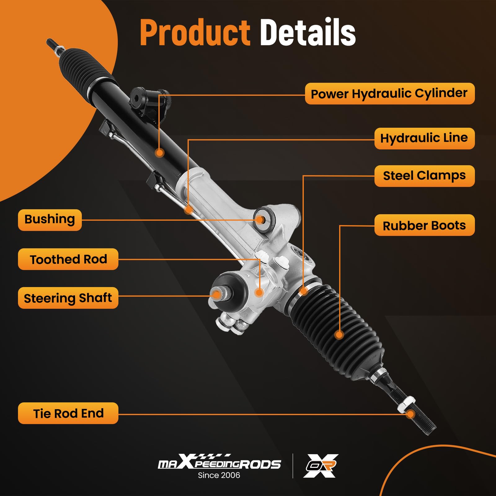 maXpeedingrods Transmisión de dirección asistida hidráulica para Mercedes Clase M W163 ML 230 270 CDI 320 350 400 CDI 430 500 1998-2005, OE: A1634600625 A1634600725