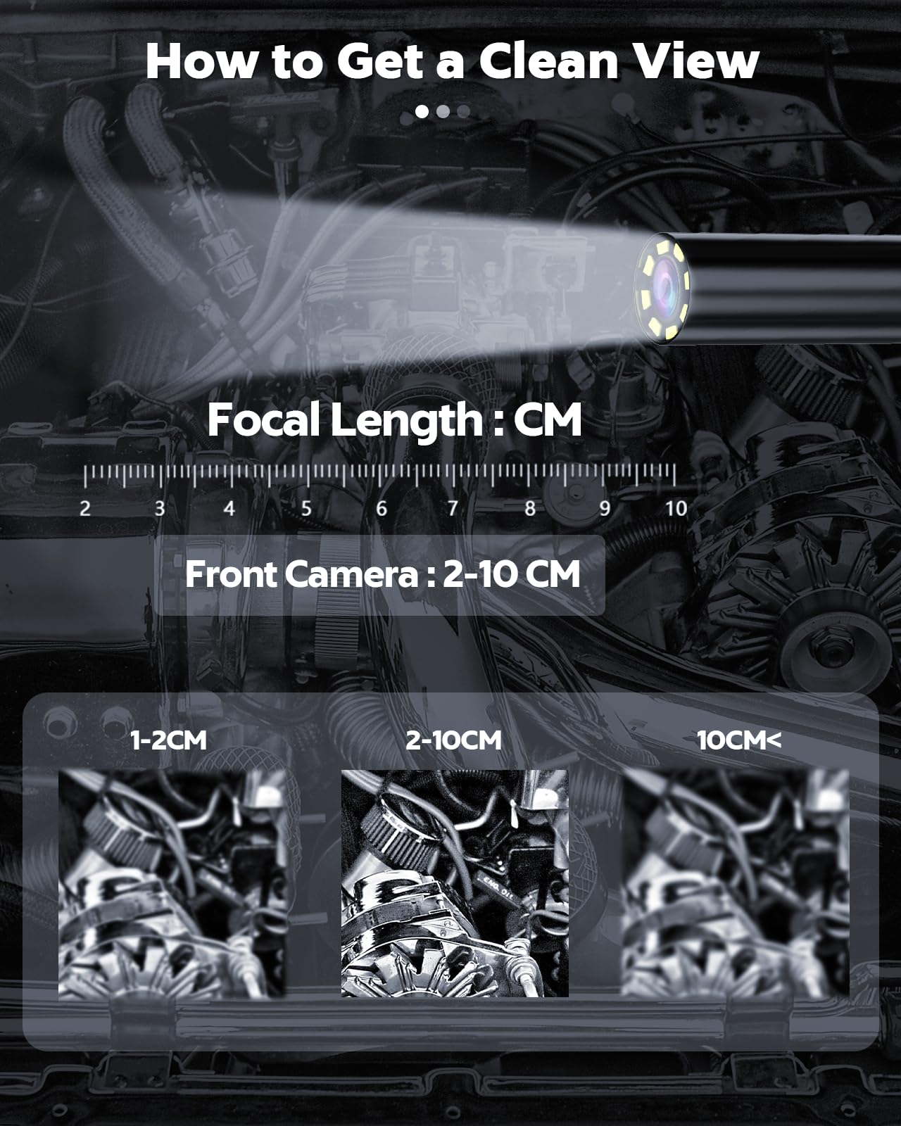 Endoscope Numérique Industriel, Caméra d'inspection d'égout de Canalisation à écran IPS de 4,3 Pouces, Caméra Serpent étanche IP67 avec 8 lumières LED, Câble Semi-Rigide de (15M)
