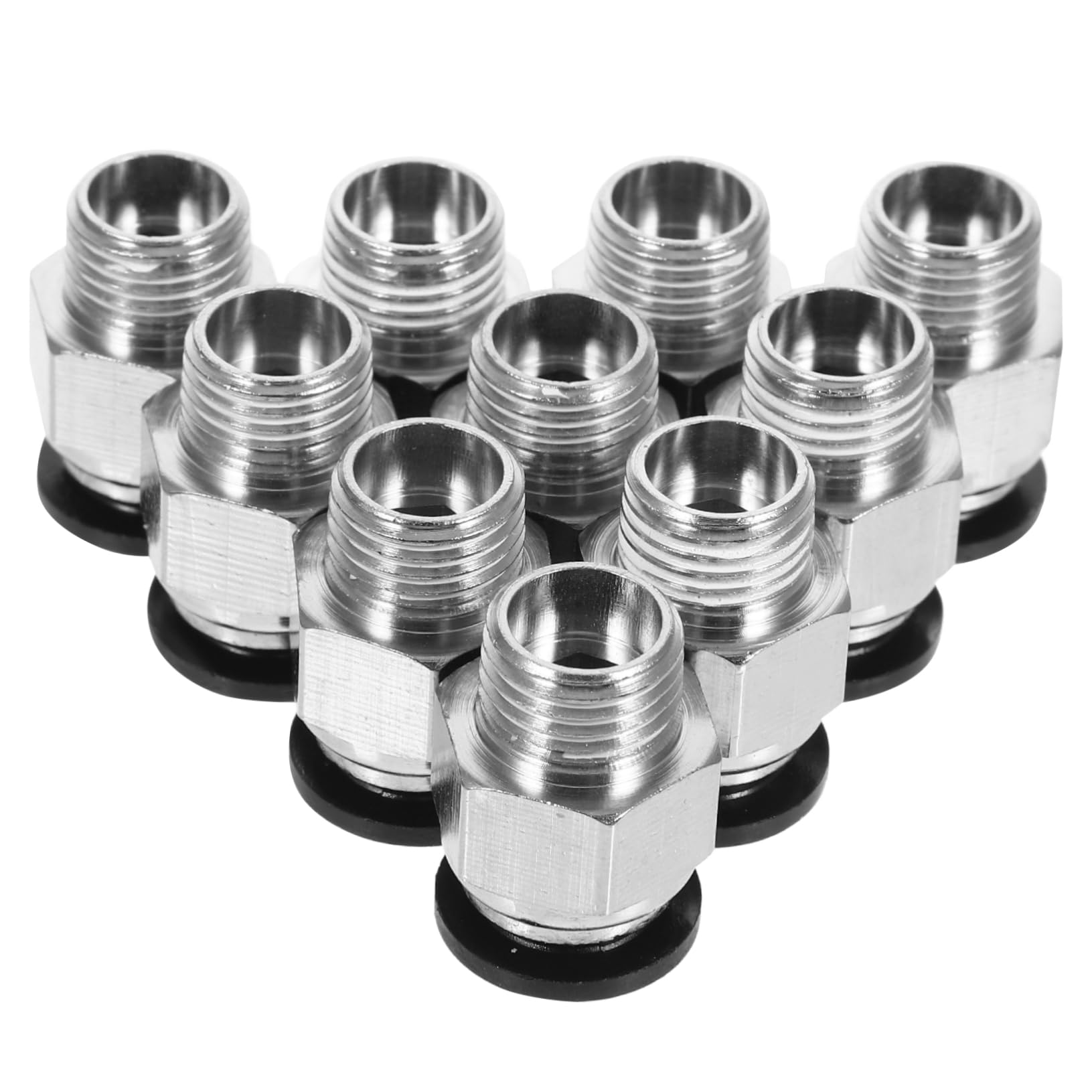 Cabilock 10pcs Air Hoses Quick Connect Fittings 1/4 Push to Connect Fittings Air Quick Connectors Nozzles for Pneumatic Tools