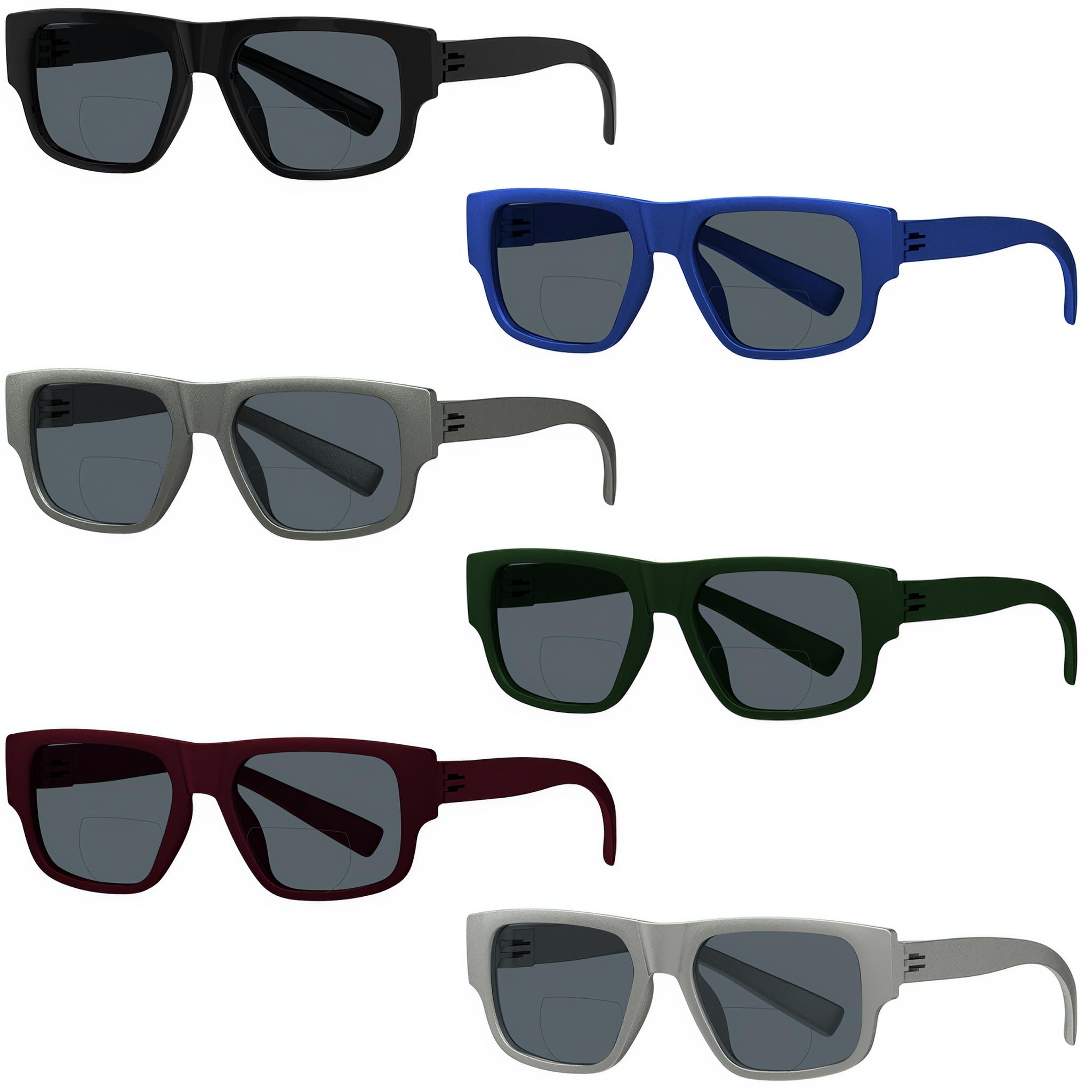6 Pack Bifocal Sunglasses