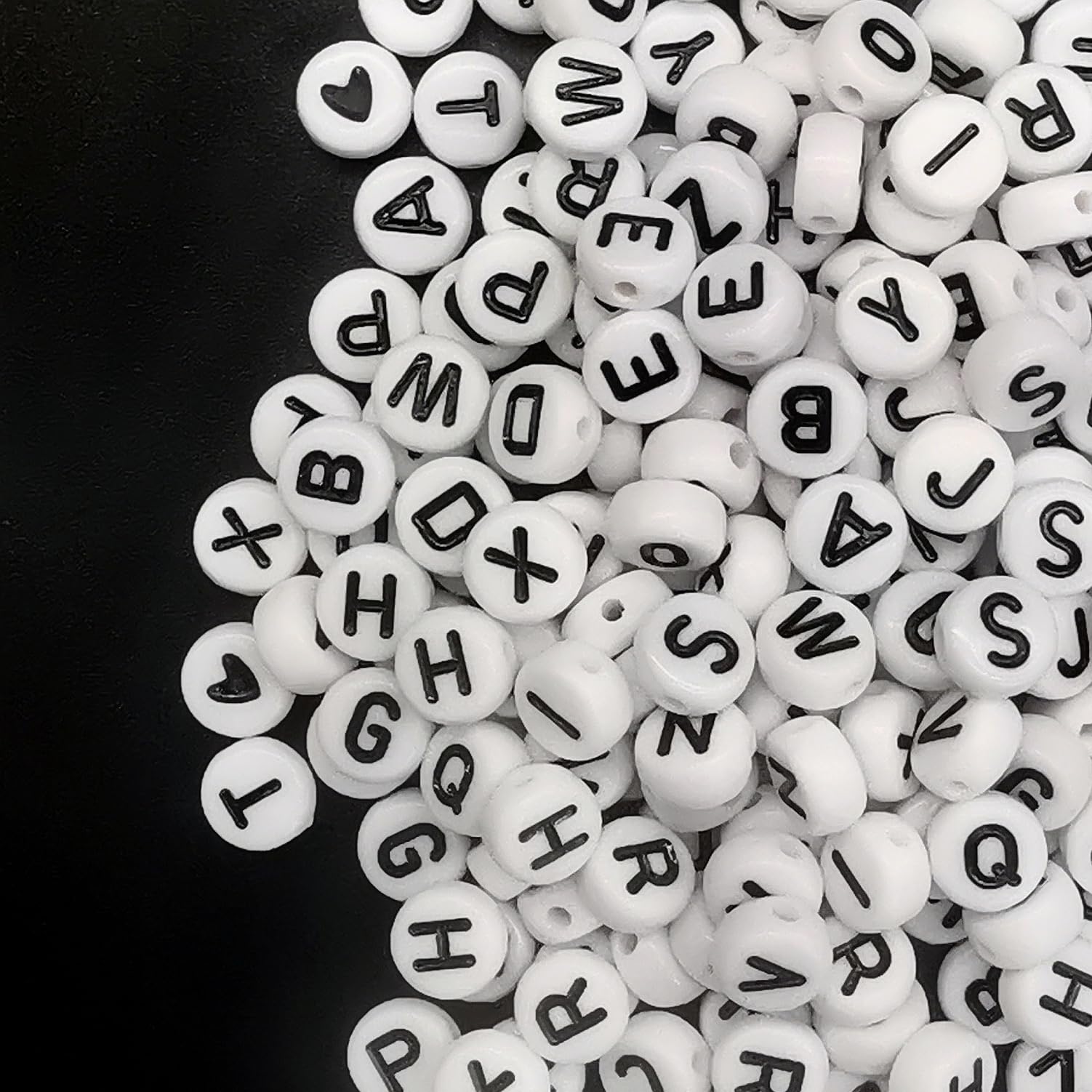 Kit Perles Lettres Vicloon 1200 Pièces - Alphabet A-Z Pour Bracelets DIY Et Bijoux