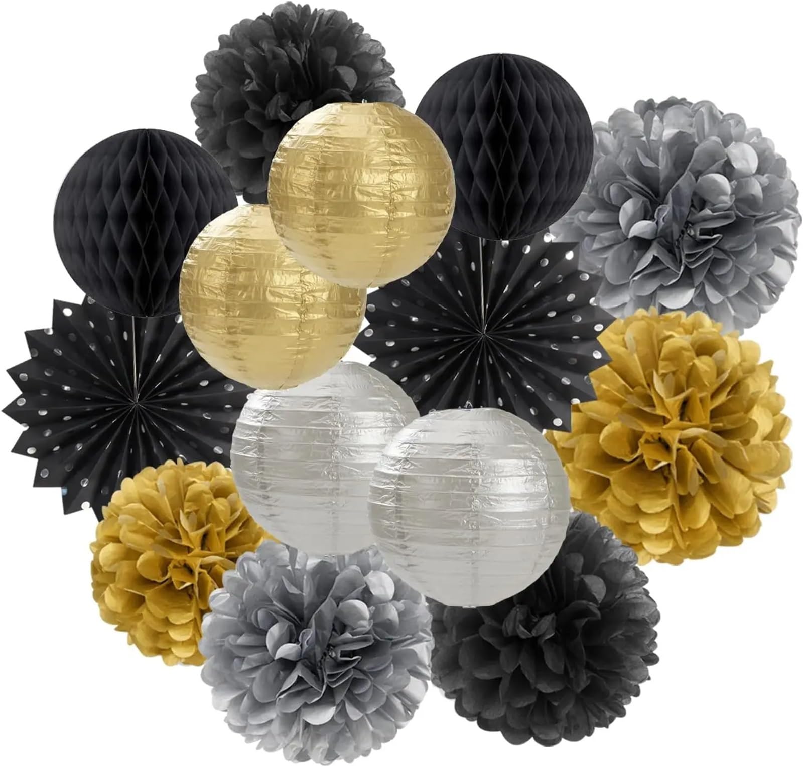 Paper Pompom Lantern Tissue Pom Poms Honeycomb