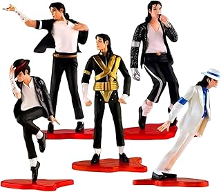 Comprar Keyhvao Figura de Michael Jackson de 11 cm, 5 estatuas de modelo genial, estilo clásico, figuras de Michael Jackson, decoración de escritorio, material de PVC, regalos para amigos y fans