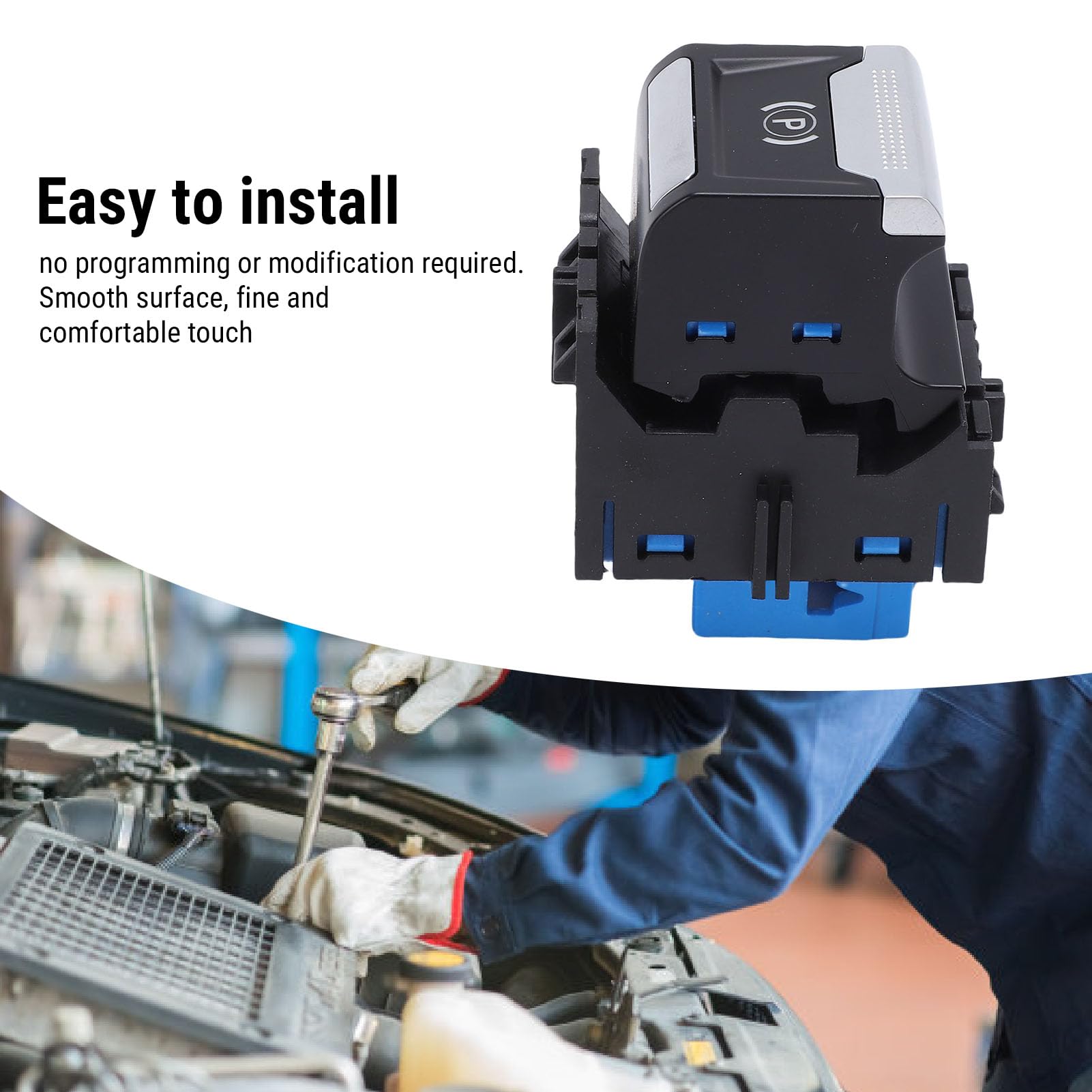 Ausla Botón de Freno de Mano Electrónico Automático Interruptor de Estacionamiento, OE: 98105935VV 9610593577 Reemplazo para 4008 5008 508 208 2008 3008 2018-